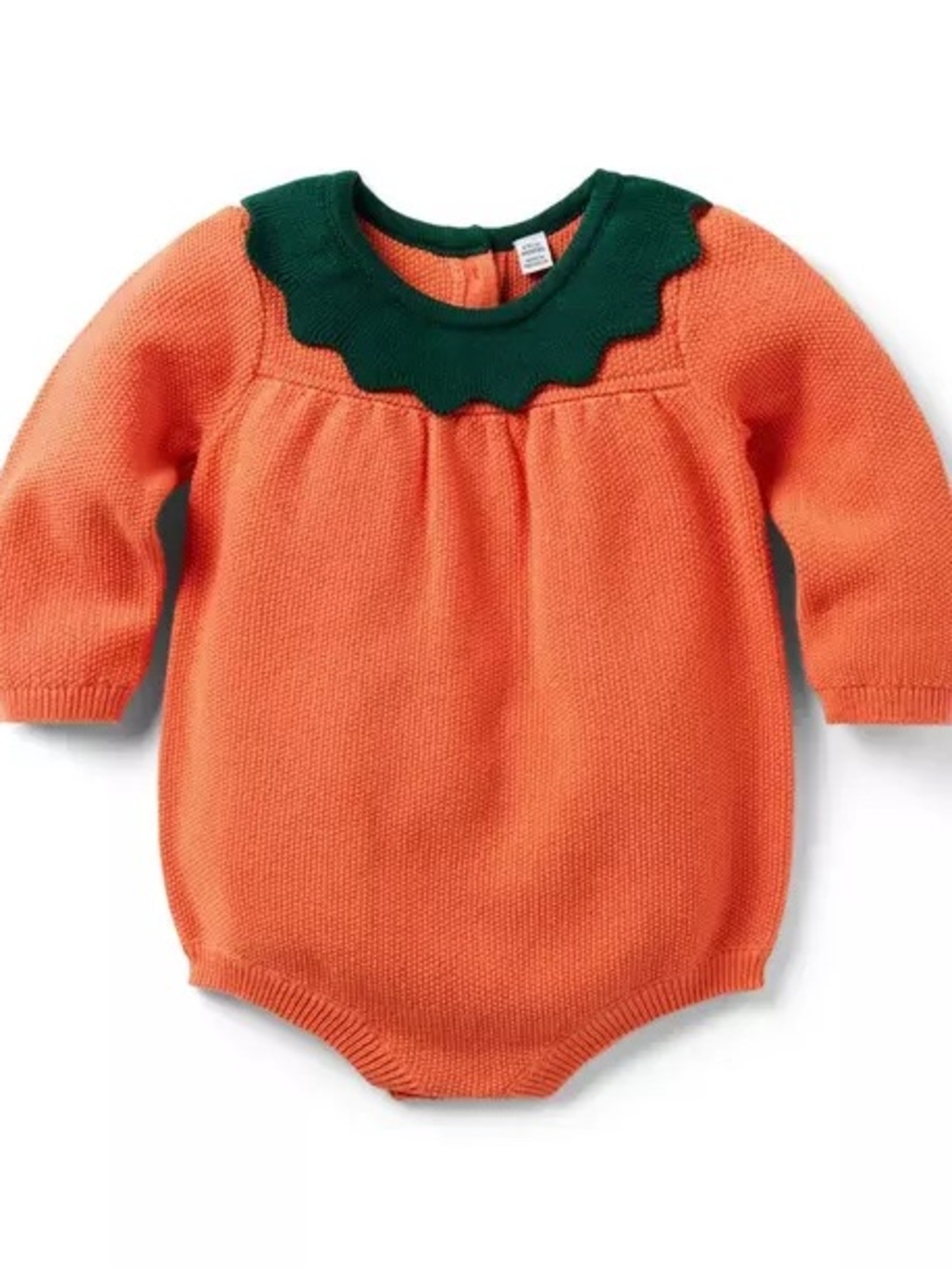 Janie and Jack Baby Pumpkin Knit Romper 6 - 12 Months